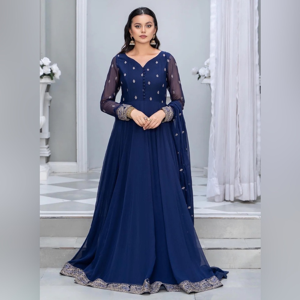 Chiffon full flair dress